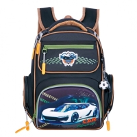 Рюкзак каркасный 35 х 26 х 18 см, Across ACS1, наполнение: мешок, чёрный/оранжевый ACS1-4