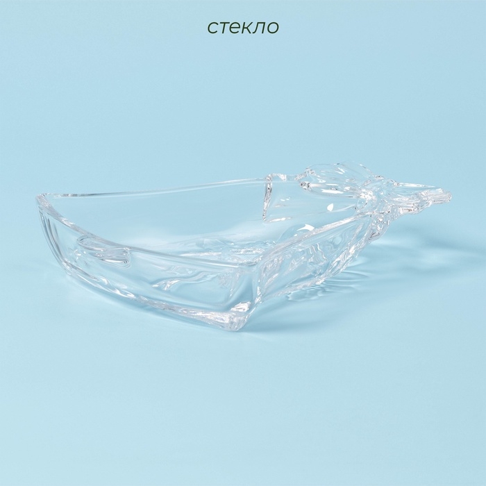 Блюдо «Новогоднее чудо. Колокол», 17,3×14,7×3,3 см, стекло, прозрачное Блюдо «Новогоднее чудо. Колокол», 17,3×14,7×3,3 см, стекло, прозрачное