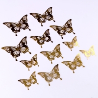 Набор топперов &laquo;Бабочки&raquo;, набор &mdash; 12 шт., цвет золото