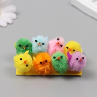 Сувенир цыпа (набор 8 шт) "Цыплята с крылышками" h=3 см МИКС Сувенир цыпа (набор 8 шт) "Цыплята с крылышками" h=3 см МИКС