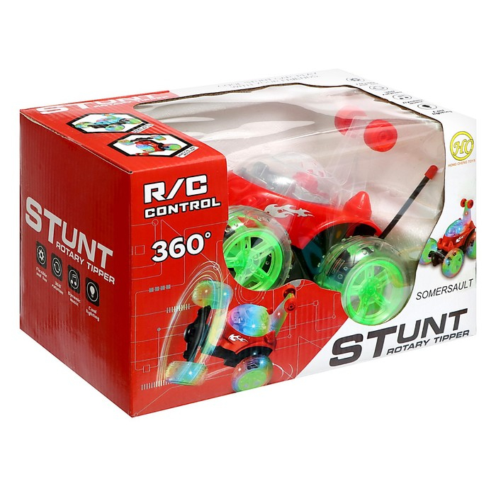 Перевёртыш радиоуправляемый &laquo;Трюкач&raquo;, подсветка колёс, работает от аккумулятора, цвета МИКС
