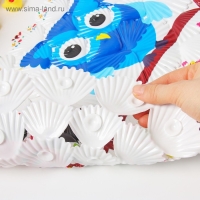 Коврик противоскользящий в ванну на присосках Доляна «Совы», 37×65 см, ракушка Коврик противоскользящий в ванну на присосках Доляна «Совы», 37×65 см, ракушка