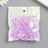 Декор для творчества пластик "Медвежонок" сиреневый набор 25 шт 1,8х1,5х1 см