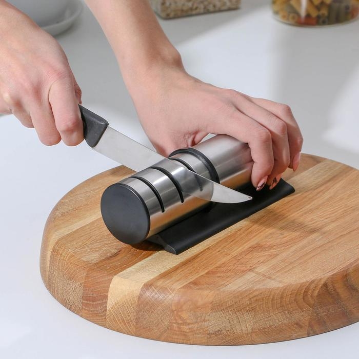 Точилка «Ракета», 18×5,5×5,5 см, для ножей с металлическим, керамическим лезвием и полировкой, цвет МИКС Точилка «Ракета», 18×5,5×5,5 см, для ножей с металлическим, керамическим лезвием и полировкой, цвет МИКС