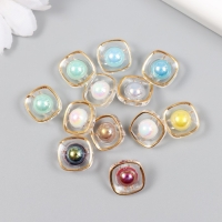 Пуговица пластик для творчества "Жемчужина в золотом квадрате" н-р 12 шт МИКС 1,4х1,4х0,8 см 94108 Пуговица пластик для творчества "Жемчужина в золотом квадрате" н-р 12 шт МИКС 1,4х1,4х0,8 см 94108