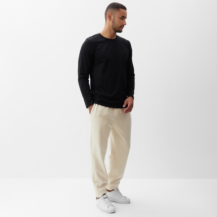 Джемпер (лонгслив) мужской MINAKU: Basic line MAN цвет черный ,размер 44