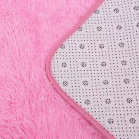 Коврик для ванной и туалета Доляна «Пушистик», 50×80 см, цвет розовый Коврик для ванной и туалета Доляна «Пушистик», 50×80 см, цвет розовый