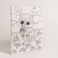 Картина по номерам для детей &laquo;Енотик на полянке&raquo;, 21 х 15 см