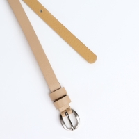 Ремень жен 01-01-02-01 Июнь14, 1,1*0,3*110 см, пряжка металл, 1 прокол, бежевый Ремень жен 01-01-02-01 Июнь14, 1,1*0,3*110 см, пряжка металл, 1 прокол, бежевый