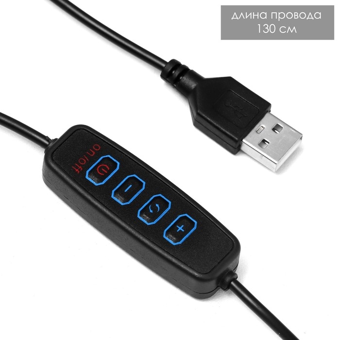 Настольная лампа Настольная лампа "Пиатти" LED 5Вт 4000К USB черный 15х25х45см RISALUX