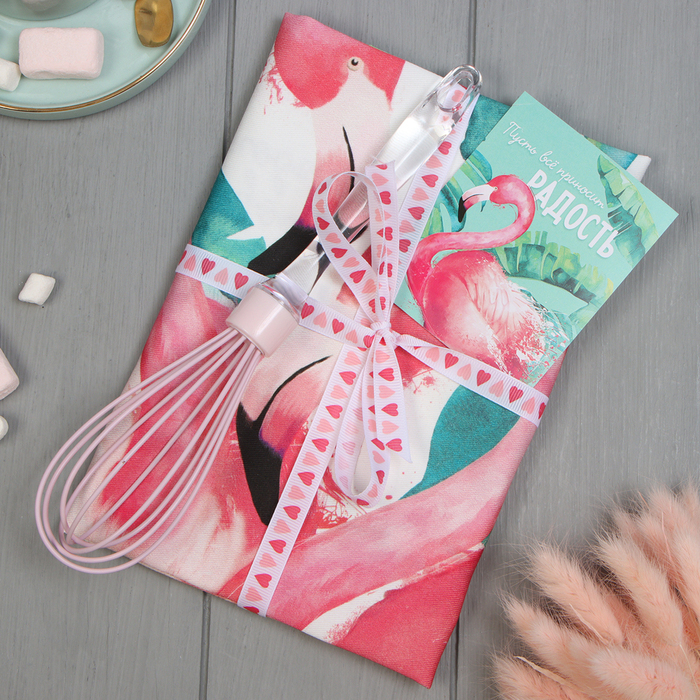 Набор подарочный &laquo;Вдохновения&raquo; полотенце 40х73 см, венчик кухонный.