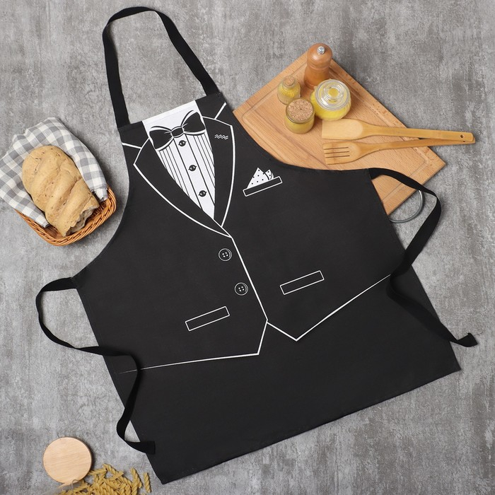 Фартук Доляна &laquo;Джентльмен&raquo;, 60 &times; 70 см, хлопок 100 %, рогожка