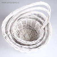 Набор корзин, 3 шт, 30&times;14/40 см,  26&times;12/34 см, 20&times;10/31 см, ива