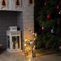 Светодиодная фигура «Серый олень» 29 × 42 × 10 см, металл, текстиль, батарейки ААх2 (не в комплекте), свечение тёплое белое Светодиодная фигура «Серый олень» 29 × 42 × 10 см, металл, текстиль, батарейки ААх2 (не в комплекте), свечение тёплое белое