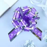 Бант-шар №5 &laquo;Воздушные сердца&raquo;, фиолетовый