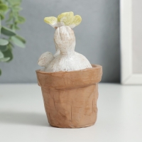 Сувенир полистоун "Зайка в горшочке вверх ногами, с бабочкой" 10х6х8,2 см Сувенир полистоун "Зайка в горшочке вверх ногами, с бабочкой" 10х6х8,2 см