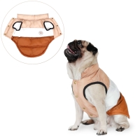 Куртка для собак "Шоколад", размер M (ДС 33, ОГ 46, ОШ 33), бежево-коричневая Куртка для собак "Шоколад", размер M (ДС 33, ОГ 46, ОШ 33), бежево-коричневая