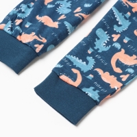 Пижама для мальчика (лонгслив/штанишки), цвет синий/дракон, рост 122 см Пижама для мальчика (лонгслив/штанишки), цвет синий/дракон, рост 122 см