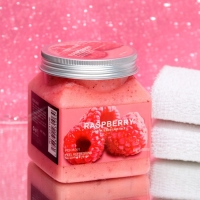 Крем-Скраб для тела обновляющий с малиной 500 мл Крем-Скраб для тела обновляющий с малиной 500 мл