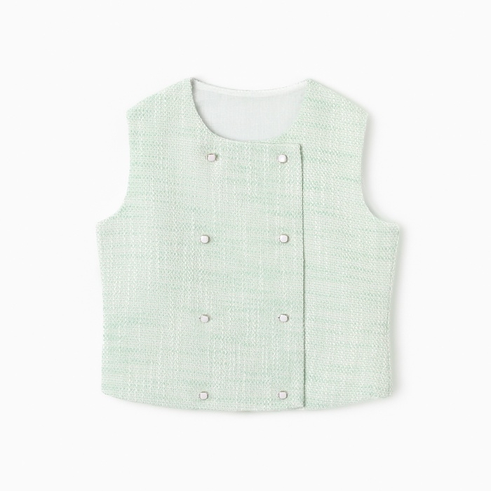 Новый год. Жилетка для девочки, MINAKU :Party Dress, цвет зеленый, рост 140 см