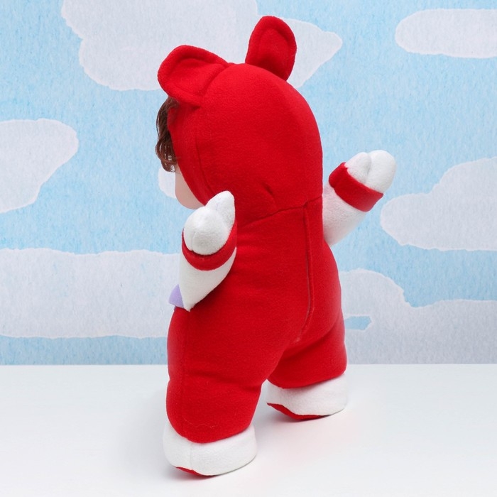 Кукла мягкая "Маша в костюме с ушами" для девочек, резина, текстиль, 40 см, микс