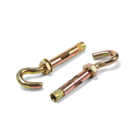 Анкерный болт ЛОМ, с крюком, оцинкованный, 10х60 мм, 50 шт