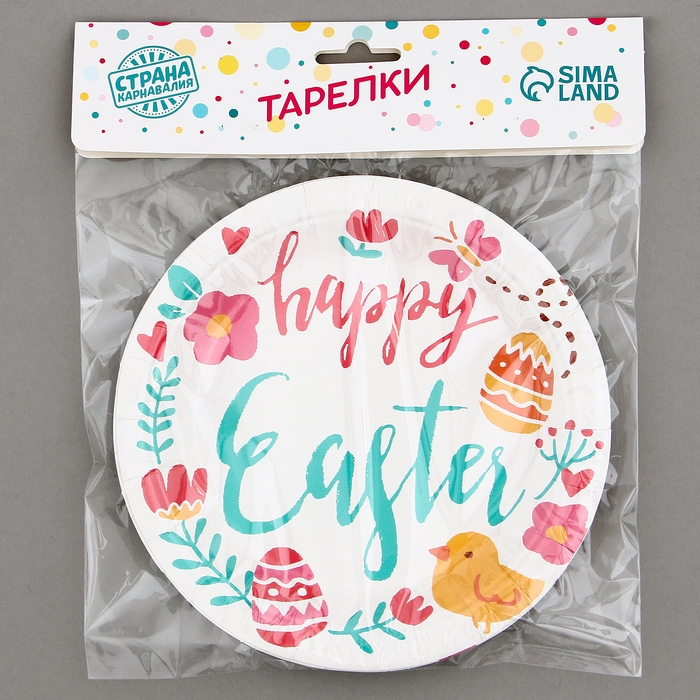 Тарелки бумажные &laquo;Пасха&raquo;, 6 шт
