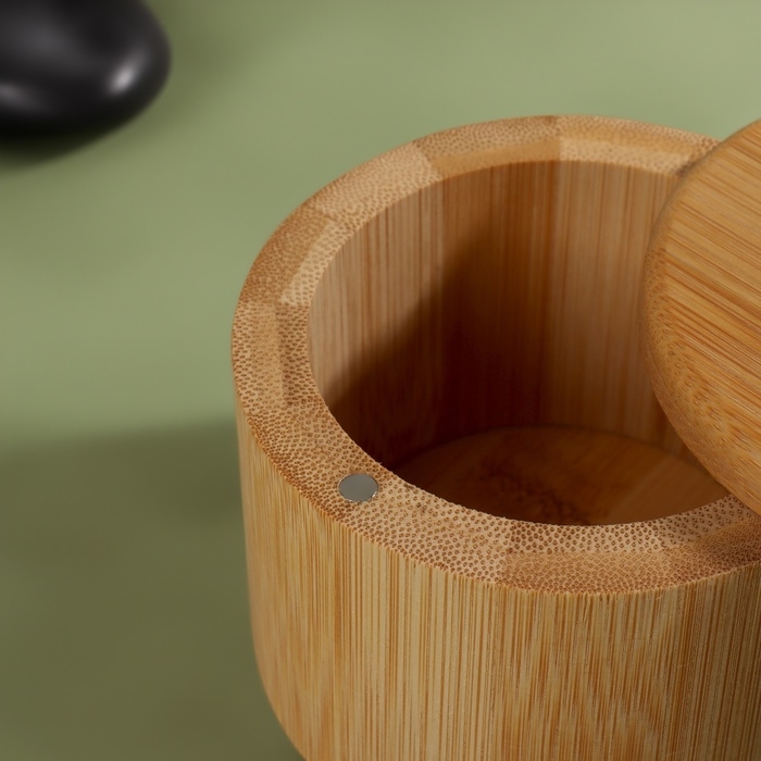 Органайзер для хранения &laquo;BAMBOO&raquo;, с раздвижной крышкой, d 9 &times; 7 см, цвет коричневый