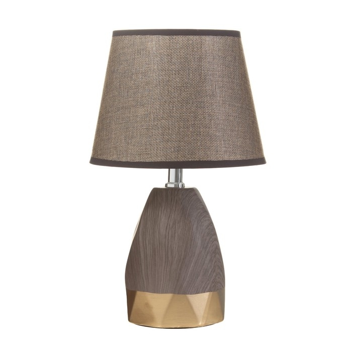 Настольная лампа "Амандин" E14 40Вт коричневый-золото 23х23х35 см RISALUX