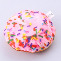 Игрушка для собак с пищалкой &laquo;&lrm;Пончик&raquo;&lrm; из текстиля, 11,5 х 11,5 см