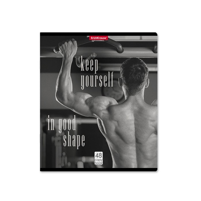 Тетрадь 48 листов в клетку, ErichKrause Тетрадь 48 листов в клетку, ErichKrause "Будь в форме", обложка мелованный картон, блок офсет 100% белизна, МИКС (1 вид в спайке)