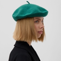 Берет женский MINAKU, цвет изумрудный, р-р 54-56 Берет женский MINAKU, цвет изумрудный, р-р 54-56