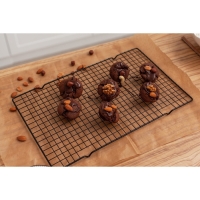 Решётка для глазирования и остывания кондитерских изделий KONFINETTA, 40&times;25&times;1,5 см, цвет чёрный