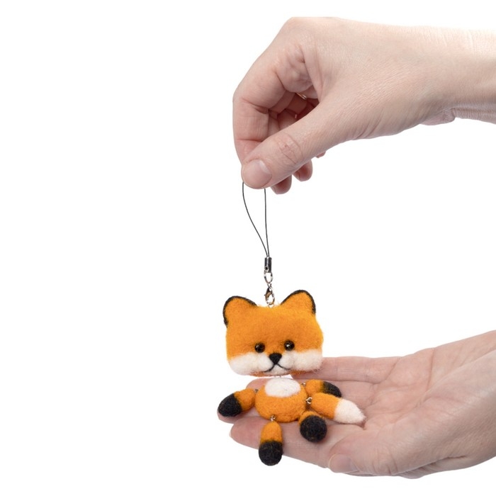 Игрушка брелок &laquo;Лисёнок&raquo;, валяние шерстью