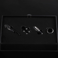 Набор для вина на 2 бутылки Доляна «Премьер», 4 предмета: штопор, пробка, воронка, кольцо Набор для вина на 2 бутылки Доляна «Премьер», 4 предмета: штопор, пробка, воронка, кольцо