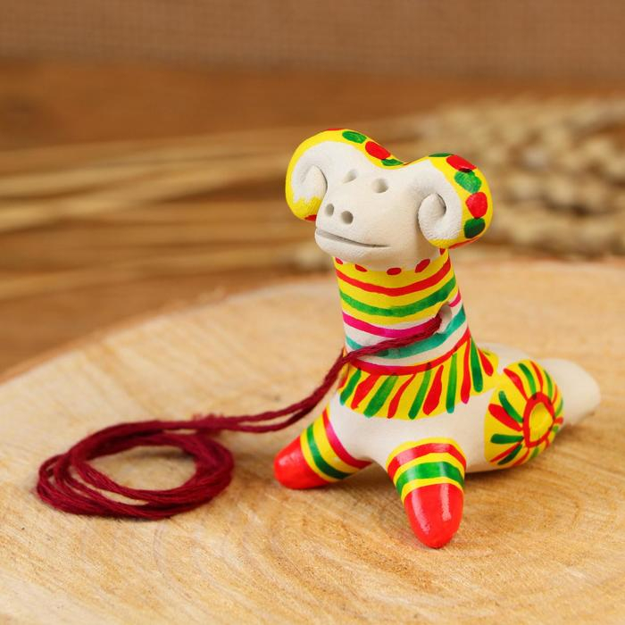 Филимоновская игрушка - свисток &laquo;Баран&raquo;