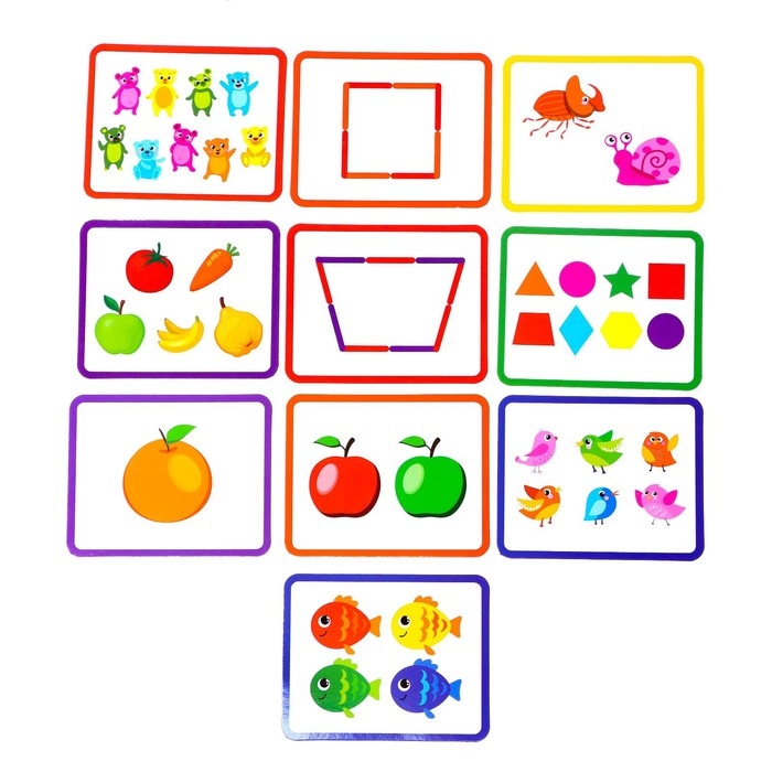 Игровой набор с палочками &laquo;Изучаем счёт и цвета&raquo;, счётные палочки, по методике Монтессори