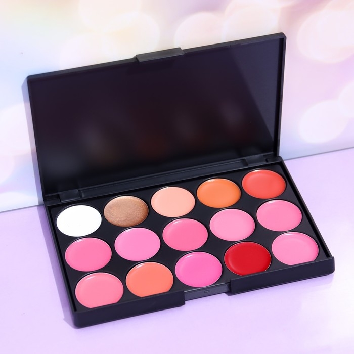 Палетка блесков для губ из 15 оттенков Палетка блесков для губ из 15 оттенков