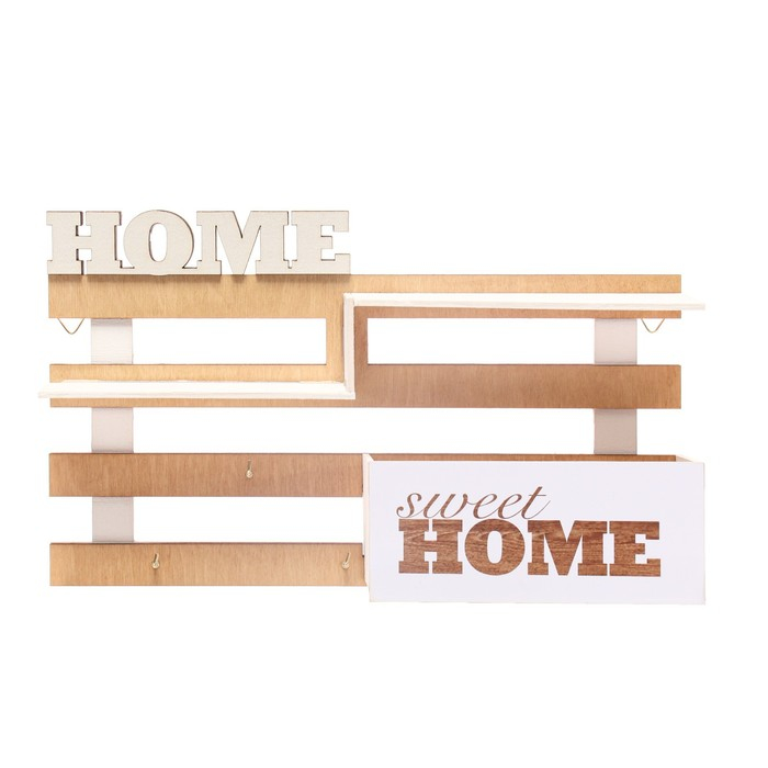 Ключница настенная с полкой &laquo;Ступеньки&raquo;, 30 х 18 см.