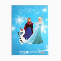 Картон белый, А4, 16 листов, немелованный, односторонний, в папке, 220, г/м&sup2;, Холодное сердце