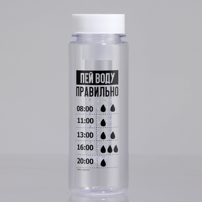 Бутылка для воды &laquo;Пей воду правильно&raquo;, 500 мл