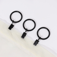 Кольцо для карниза, с зажимом, d = 32/40 мм, 10 шт, цвет чёрный Кольцо для карниза, с зажимом, d = 32/40 мм, 10 шт, цвет чёрный