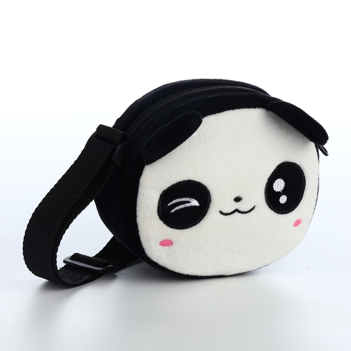 Сумка детская на молнии &laquo;Выбражулька&raquo;, цвет чёрный/белый