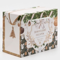 Пакет-коробка &laquo;Подарок для тебя&raquo;, 23 х 18 х 11 см, Новый год