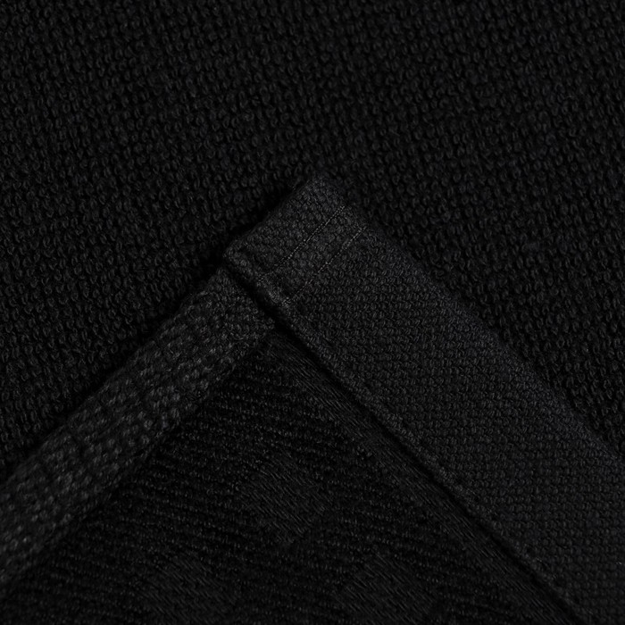 Полотенце махровое LoveLife "Square" 70х130 см, цвет чёрный, 100% хлопок, 380 гр/м2