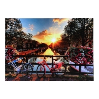 Картина на холсте "Цветочный закат" 50*70 см