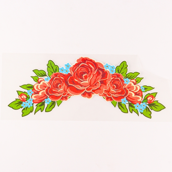 Термотрансфер &laquo;Розы&raquo;, центральные, уменьшенные, 22 х 8,7 см, набор 10 шт.