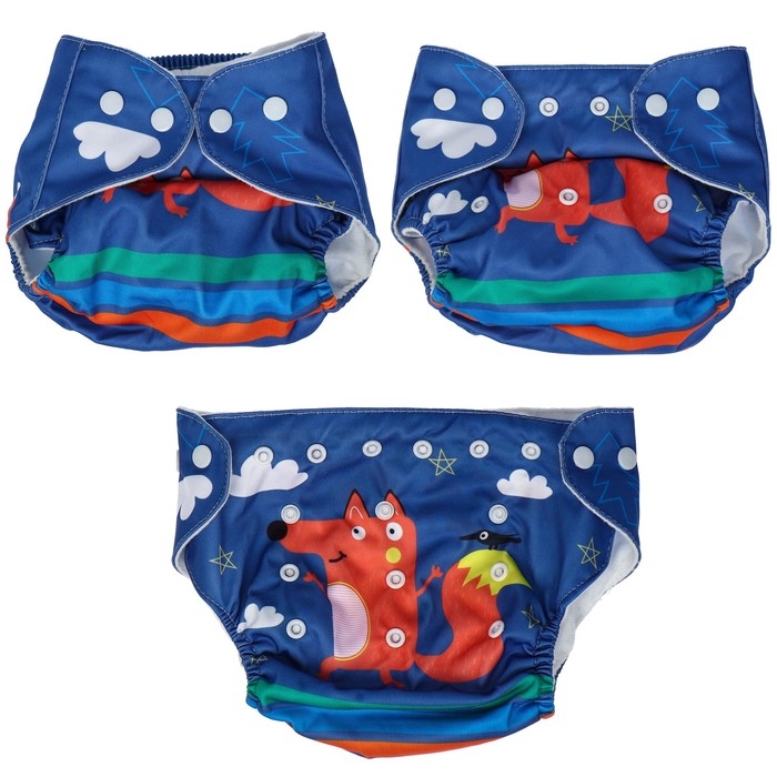 Трусики-подгузник, многоразовый &laquo;Лисичка&raquo;, Крошка Я