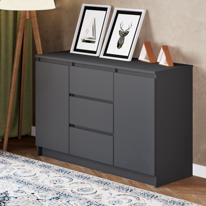 Комод Мадера, 1204х404х770, Графит Комод Мадера, 1204х404х770, Графит