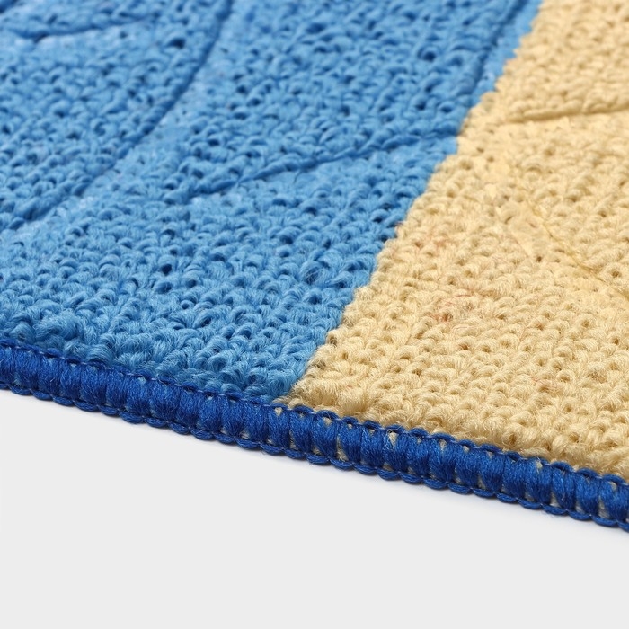 Коврик для дома Доляна «Листья», 40×60 см, цвет синий Коврик для дома Доляна «Листья», 40×60 см, цвет синий